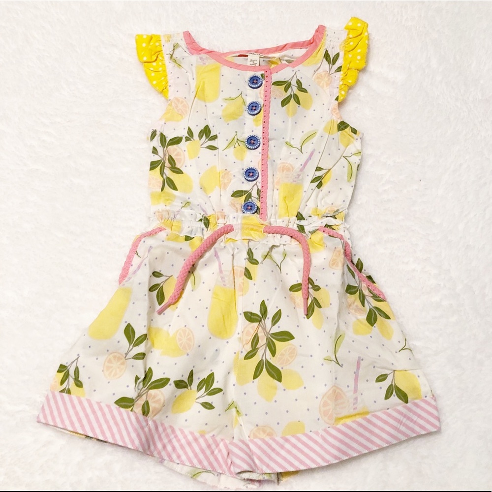 Matilda Jane Let’s Make Lemonade Romper Size 2